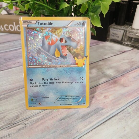 Pokemon Other - Pokemon Card Totodile 25 anniversary holo